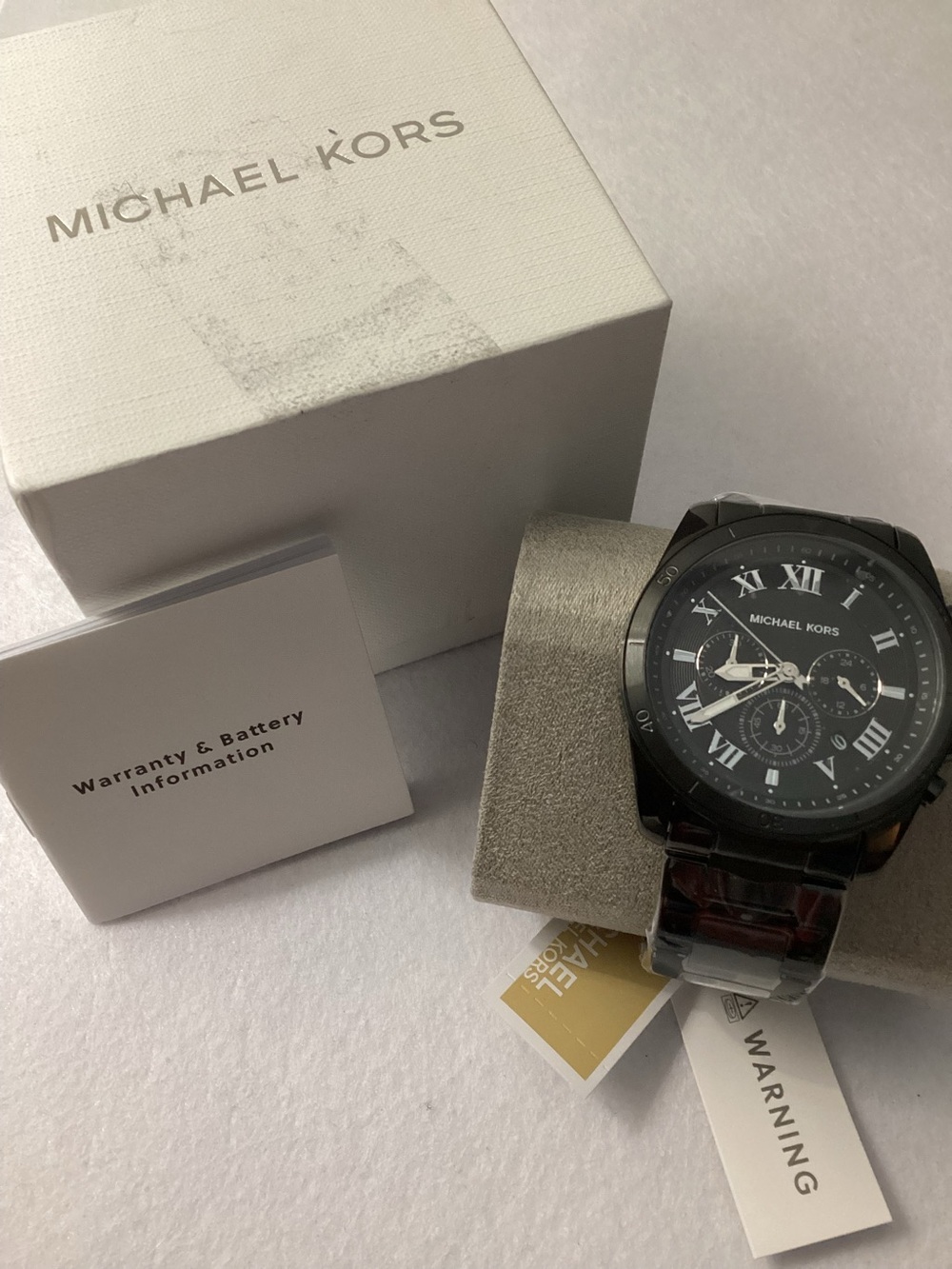 Michael Kors Alek Chronograph Black Stainless Steel Watch 44mm